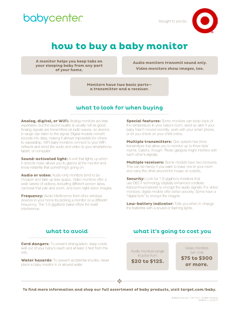 How to buy baby monitors — guide first page