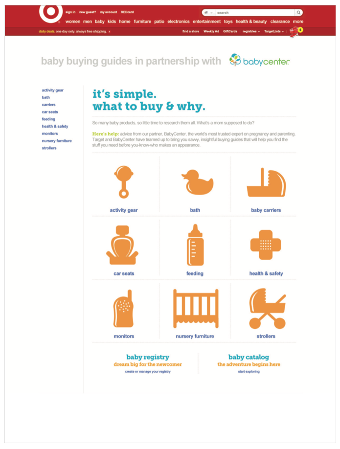Target × BabyCenter baby buying guides hub